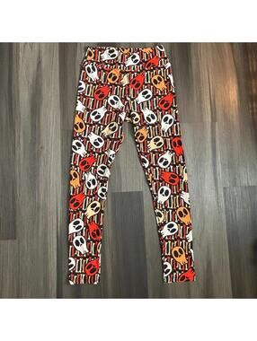 LuLaroe Halloween Leggings Skulls and Bones ONE SIZE